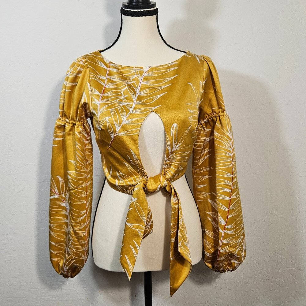 Marcia Top in Gold Tropical Camila Coelho